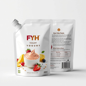 批发定制食品级Doypack直立袋酸奶牛奶液体包装吸力自立喷嘴袋 - Product Image 2