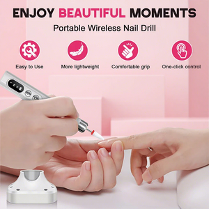 Perceuse à ongles électrique améliorée sans fil, 12 embouts, 4000 mAh, charge rapide, qualité professionnelle, outil portable efficace pour manucure et pédicure - Product Image 5