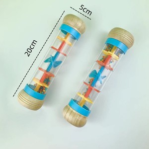 Tubo de sonido de lluvia al por mayor de madera y plástico, juguete educativo musical, sonajero, generador de lluvia para bebé - Product Image 6
