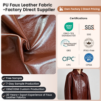 Nouvelle arrivée : Tissu en cuir PU hydrophile 0,85 mm 138 cm, emballage en rouleau flexible personnalisé, tissu en cuir PU