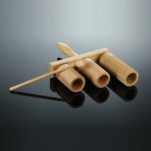 Instrument de musique à percussion traditionnel chinois très vendu, bloc sonore en bois AGoGo à 3 rangées, fabriqué en usine, naturel - Product Image 2