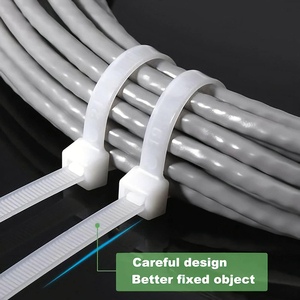 Venta de fábrica Varios Nylon 66 Off Color White Logo Zip Ties <span class=keywords><strong>Tag</strong></span> Nylon Cable Tie <span class=keywords><strong>Tag</strong></span> con etiquetas 8*300mm