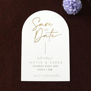 Invitations de mariage de haute qualité avec enveloppe en velours suédé - Product Image 2