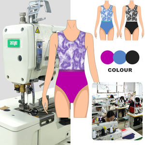 कस्टम ग्रेडिएंट रंग लयबद्ध जिमनास्टिक लड़कियों लंबे आस्तीन प्रशिक्षण सूट के साथ लड़कियों की लंबी आस्तीन प्रशिक्षण सूट - Product Image 4