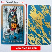 Kartu Tarot Gotik Surreal Cetak Warna Penuh Ramah Lingkungan Siap Kirim Grosir 78 Kartu 400 GSM Custom OEM ODM Kartu Spiritual