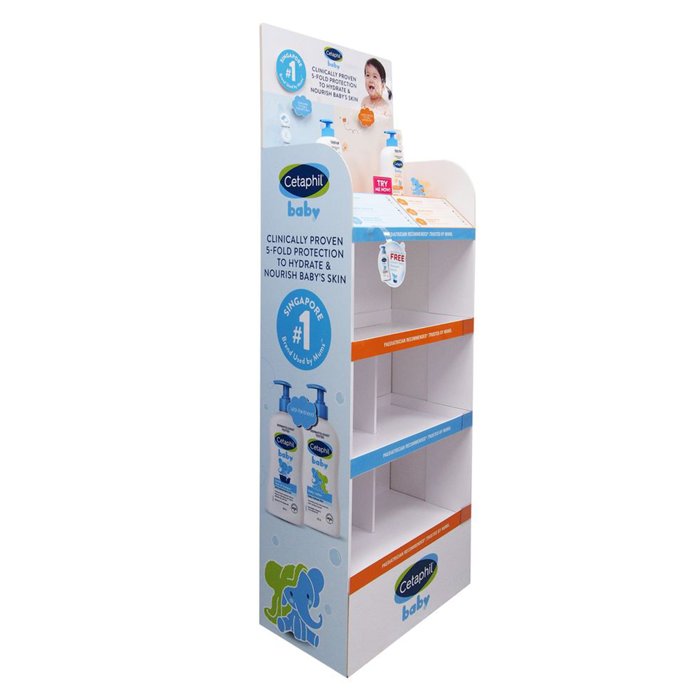 Commercial Supermarket Promotion PVC Baby Shower Gel Floor Display Stand Showcase Products in Style — view 2