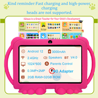 Tablet pintar anak-anak, 7 inci Android murah layar kapasitif 2GB Quad Core IWAWA pendidikan WiFi diaktifkan diproduksi