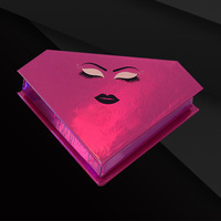 Boîtes cadeaux triangulaires en papier pour kits de cils de salon, personnalisables avec logo, impression UV, pour commande OEM en gros, boîtes de rangement pour maquillage des yeux