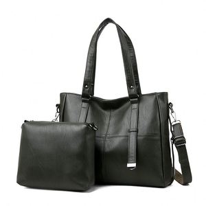 Bolso Tote de PU de Gran Capacidad, Diseño a Rayas, con Cierre, Portátil, Hermoso Bolso de Hombro y Mensajero, Moda 2023 - Product Image 6