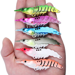 Pêche en eau douce <span class=keywords><strong>de</strong></span> haute qualité crevettes colorées vib <span class=keywords><strong>leurre</strong></span> 5g-14g alliage <span class=keywords><strong>de</strong></span> zinc 6 couleurs métal VIB simulation crevette appât - Product Image 3