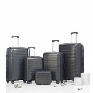 Juego <span class=keywords><strong>de</strong></span> Maletas <span class=keywords><strong>de</strong></span> <span class=keywords><strong>Viaje</strong></span> <span class=keywords><strong>de</strong></span> 5 Piezas <span class=keywords><strong>de</strong></span> Gran Capacidad, Material PP, Impermeables, Antirrobo, con Candado <span class=keywords><strong>de</strong></span> Combinación - Product Image 1