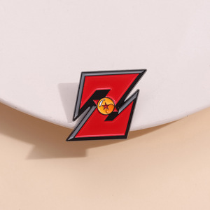 Insignia de decoración de moda con estilo de dibujos animados con letras rojas Z, bolso versátil, accesorio de ropa, Metal pintado a mano, nueva <span class=keywords><strong>película</strong></span> - Product Image 2