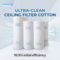 Rollo de Filtro de Techo Impregnado, Filtro de Fibra Sintética Anticolapso para Cabina de Pintura de Muebles