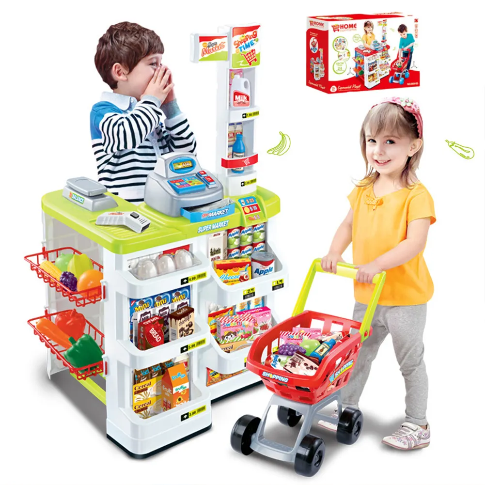 Pretend Kitchen Play Set, Kinder Supermarkt Spielzeug/