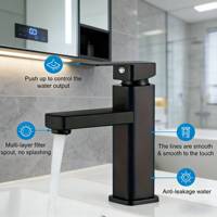 Robinet de lavabo de salle de bain en acier inoxydable 201 à poignée unique, design moderne, pour salle de sport, cuisine, intérieur, mitigeur eau chaude et froide