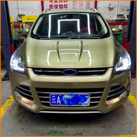 Phare de voiture pour Ford Kuga Escape 2013-2016, ensemble de phares LED automatiques, lentille bifocale, lampe avant, accessoires en promotion