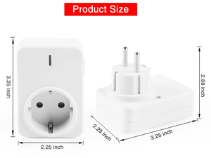 Enchufe Inteligente Wifi <span class=keywords><strong>de</strong></span> 10A, Enchufe Europeo, Compatible con Alexa y Google, Enchufe <span class=keywords><strong>de</strong></span> Viaje <span class=keywords><strong>de</strong></span> Plástico - Product Image 2