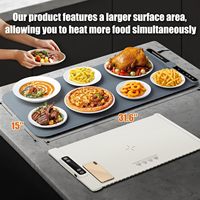 Tapis chauffant pour aliments extra large, chauffe-plats pour buffet, comptoirs, chauffe-tortillas, température à 9 niveaux, minuterie 6 heures
