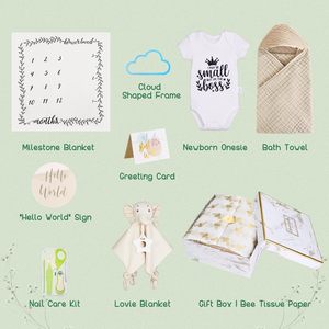 Vente en gros Boîte de cadeaux de révélation de sexe pour nouveau-né essentiel pour la douche de bébé Paquet de soins pour nouvelle maman Cadeaux de grossesse uniques <span class=keywords><strong>après</strong></span> bébé pour <span class=keywords><strong>les</strong></span> femmes - Product Image 3