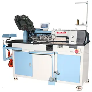 Jinling fully automatic no-iron garment bagging machine denim smart computer car pattern machine industrial sewing machine manuf