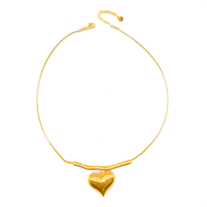 Collar con Colgante de Corazón de Acero Inoxidable 316L, Chapado en Oro PVD, Joyería Fina Sostenible y Resistente - Product Image 2