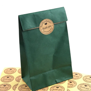 Pegatinas de sellos de papel Kraft hechas a mano, etiquetas de agradecimiento en forma de corazón para regalos, impresión personalizada en botellas de vidrio para uso Industrial - Product Image 3