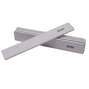 Chất lượng hàng đầu 80/80 100/100 100/180 Emery Board Nail tập tin chuyên nghiệp Double Side tinh thể mạnh mẽ biểu tượng tùy chỉnh Nail tập tin 80/80 - Product Image 1
