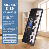 AIERKE K-189 profesyonel performans sınıfı 61 tuşlu elektronik klavye akıllı öğretim uygulaması acemi yetişkinler için