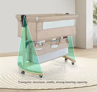 Nouveau-né épissage reine lit Grain de bois bébé berceau lit mobile Portable Bb lit multi-fonctionnel bébé Shaker bébé berceau