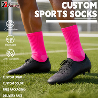 Chaussettes de football antidérapantes personnalisées pour hommes, chaussettes de sport professionnelles tricotées OEM