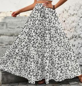 <span class=keywords><strong>Robe</strong></span> longue évasée florale pour femme, design à 3 couches superposées, légère, respirante, couleurs vives et fraîches pour le printemps, l'été et les voyages - Product Image 3