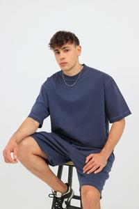 เสื้อยืด350GSM ผู้ชายผ้าฝ้ายแนววินเทจไซส์ใหญ่พิเศษเสื้อยืดปักลายแอซิดกรดสำหรับผู้ชายผ้าคอตตอน100% - Product Image 4