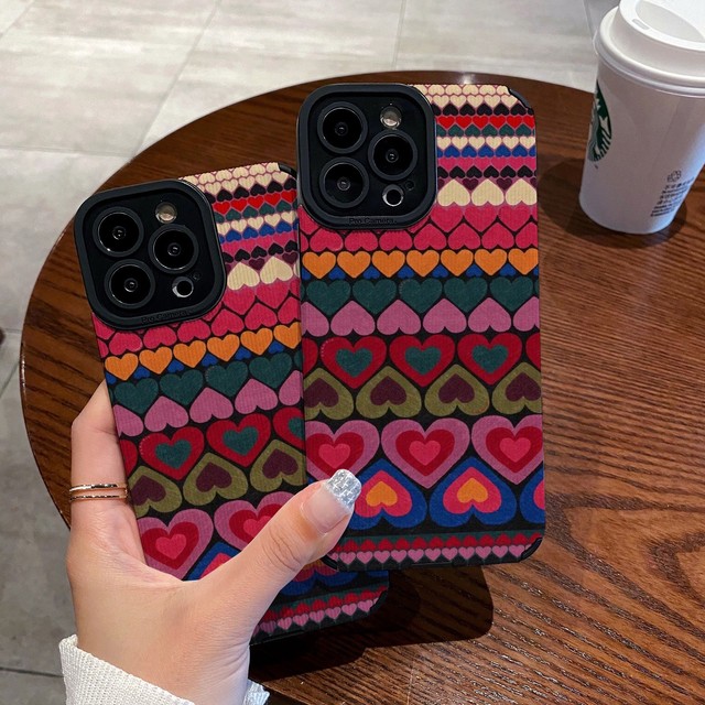Retro love Heart Phone Cover for Samsung Galaxy A53 A54 5G Case A51 A52 A14 A33 A73 A50 A31 A34 M12 A21S A22 A23 A32 4G Cases