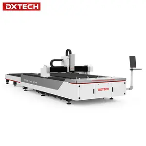 High Precision DXTECH Open 2000w 3000w 6000w Fiber Laser Cutting Machine With Exchange Platform For Stainless Steel