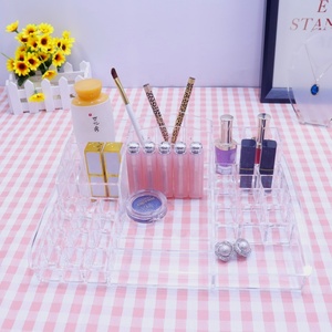 <span class=keywords><strong>Plexiglass</strong></span> trasparente Scatola di Trucco Trasparente Cosmetici Make Up Organizzatore Acrilico - Product Image 4