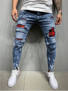 Fábrica de China Venta caliente Popular Roto Destroy <span class=keywords><strong>Jeans</strong></span> para <span class=keywords><strong>hombre</strong></span> <span class=keywords><strong>Skinny</strong></span> Ripped Hole <span class=keywords><strong>Jeans</strong></span> para <span class=keywords><strong>hombre</strong></span> - Product Image 2