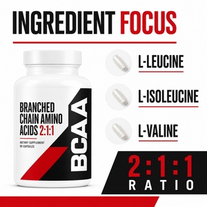 Private Label Pre Workout Protein Food Grade EAA Blend Electrolytes <b>Monohydrate</b> <b>Creatine</b> BCAA Capsules Natural Low Carb 10-19g - Product Image 2