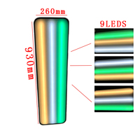 Lampe PDR pneumatique à base bleue RGB multicolore, panneau universel 930*260mm pour la réparation de carrosserie sans peinture