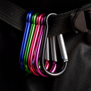 Mousqueton en forme de grand anneau en D en aluminium avec crochet porte-clés bon marché - Product Image 3