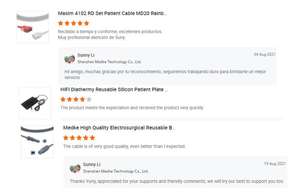 Placa Reutilizável Paciente De Silicone Instrumentos Cirúrgicos Placa ESU Com Cabo Monopole (REM) Almofada Diathermy - Product Image 3