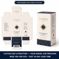 Boîte Cadeau Rigide de Luxe Personnalisée avec Estampage à Chaud Doré et Vernis Sélectif UV, Emballage Cosmétique Bicolore pour Marques de Soins de la Peau, Vente en Gros Direct Usine