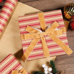 Wholesale Custom Logo Printed Gift Wrapping <b>Paper</b> <b>Roll</b> Vintage Yellow Craft Holiday Decoration <b>Paper</b> - Product Image 6