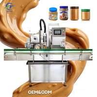 Machine de remplissage automatique de liquides visqueux à pompe rotative volumétrique pour bouteilles en verre de beurre de cacahuète et sauces, capacité 4000 BPH, pour granulats de grande taille
