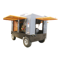 Compresseur d'air diesel 150cfm 8bar 30kw 40HP APCOM Compresseur d'air à vis portable diesel 150 Cfm HG150-8C