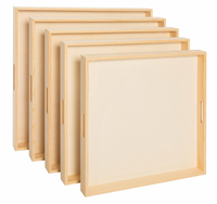 Plateaux rectangulaires et carrés en bois écologiques, souples, avec poignée, à un seul niveau, pour service de cuisine et rangement durable – Nouveauté 2026, Vente Flash