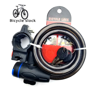 <span class=keywords><strong>Candado</strong></span> de bicicleta, <span class=keywords><strong>candado</strong></span> de anillo de alambre de acero con soporte, llave de computadora, 11*1200, bicicleta de montaña equipada con núcleo de bloqueo de aleación de estaño - Product Image 1