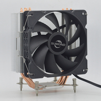 Boîtier d'ordinateur avec refroidisseur de processeur à 4 caloducs pour INTEL LGA115X/1700/1366/2011 et pour AMD AM3/AM4 à roulement à billes