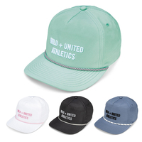 Rendimiento de moda Jersey Fleece Hat Cadena Decoración 3D Bordado Logo 5 paneles Gorra de béisbol no estructurada Ajuste cómodo