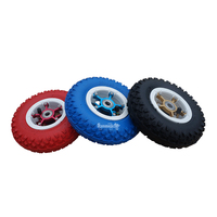 Roue en caoutchouc tout-terrain de 200x50mm avec pneus colorés noirs, rouges et bleus de 8 pouces adaptés aux planches d'alpinisme électriques