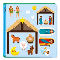 Livre d'activités éducatif en feutre pour enfants, jouets Montessori, livres sensoriels en feutre, livre d'activités en feutre sur les histoires bibliques pour enfants